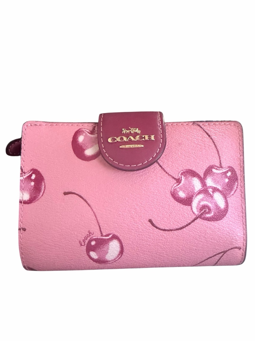 Coach pink cherry wallet.
